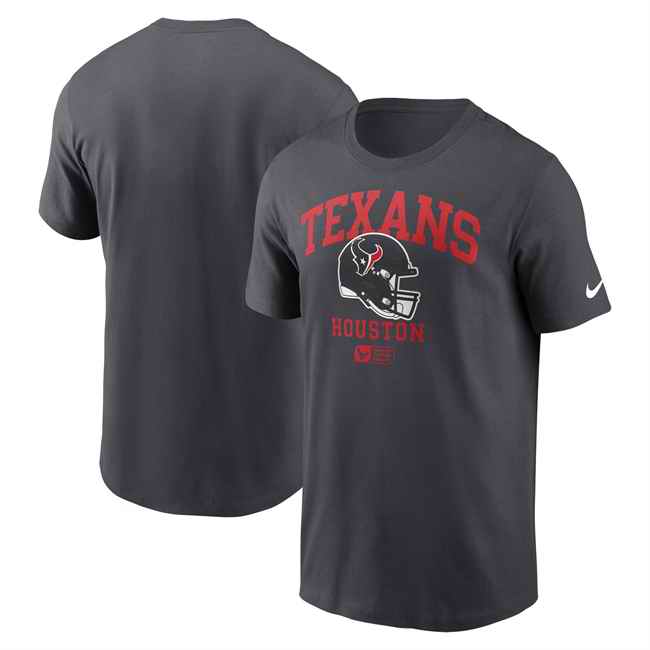 Men's Houston Texans Anthracite Helmet Essential T-Shirt